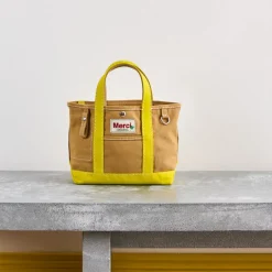 Merci - Cabas Candide Mini en canvas - Jaune