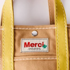 Merci - Cabas Candide Mini en canvas - Jaune