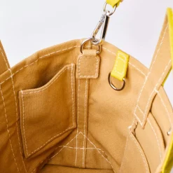 Merci - Cabas Candide Mini en canvas - Jaune