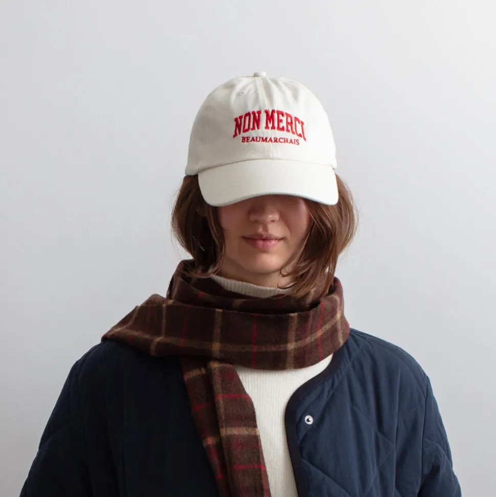 Merci - Casquette College Non Merci - Rouge