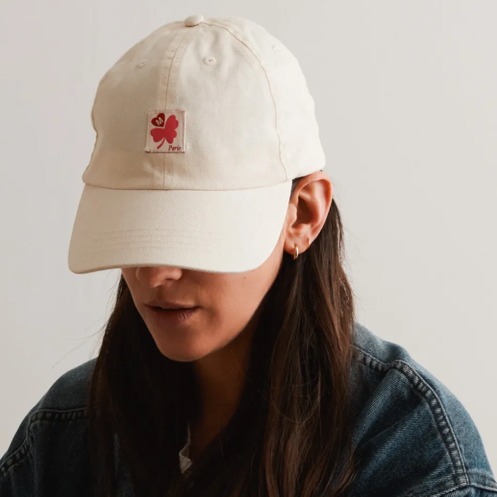 Merci - Casquette Trèfle Patch - Ecru