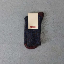 Merci - Chaussettes Lulu - Marine & Bordeaux