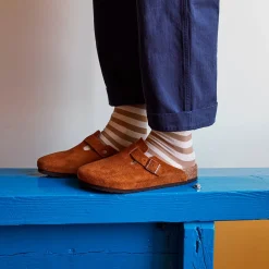 Merci - Chaussettes rayées - Beige & Écru