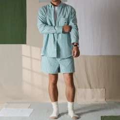 Merci - Chemise Basile - Rayures Vert