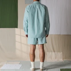 Merci - Chemise Basile - Rayures Vert