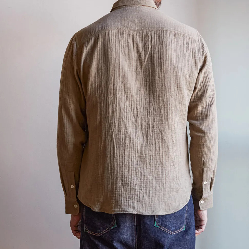 Merci - Chemise Gaspard en gaze de coton - Kaki