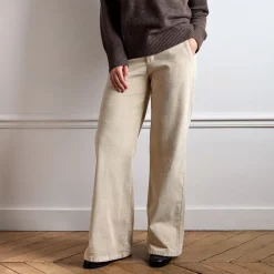 Merci - Pantalon en velours Dalida - Crème