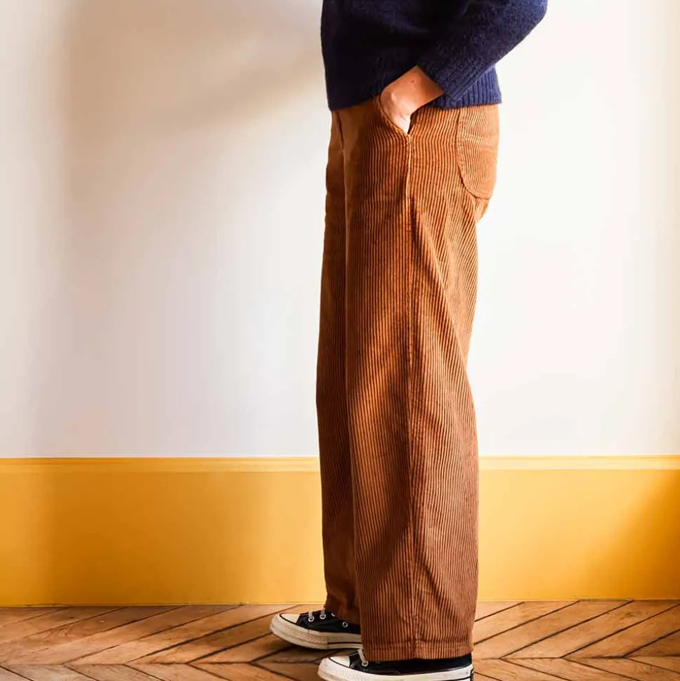 Merci - Pantalon en velours côtelé - Camel