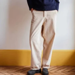 Merci - Pantalon en velours côtelé - Écru