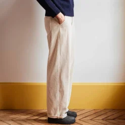 Merci - Pantalon en velours côtelé - Écru