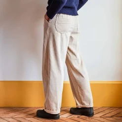 Merci - Pantalon en velours côtelé - Écru