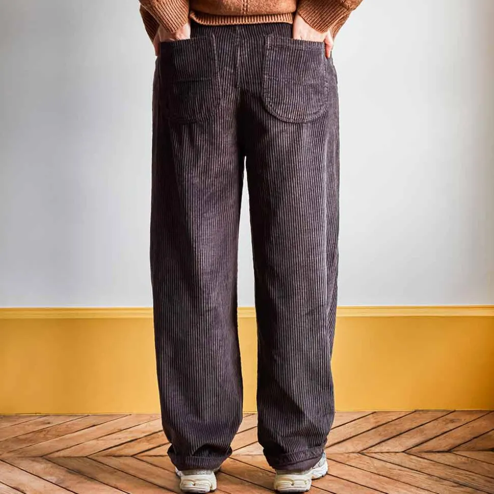 Merci - Pantalon en velours côtelé - Chocolat