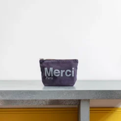 Merci - Pochette en coton - Marine