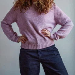 Merci - Pull en laine Shetland Femme - Rose