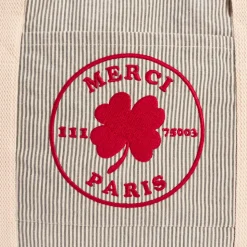 Merci - Sac Weekender 2 en canvas - Rayures Bleu