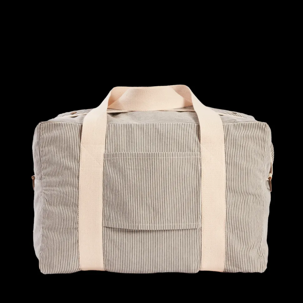 Merci - Sac Weekender 2 en canvas - Rayures Bleu