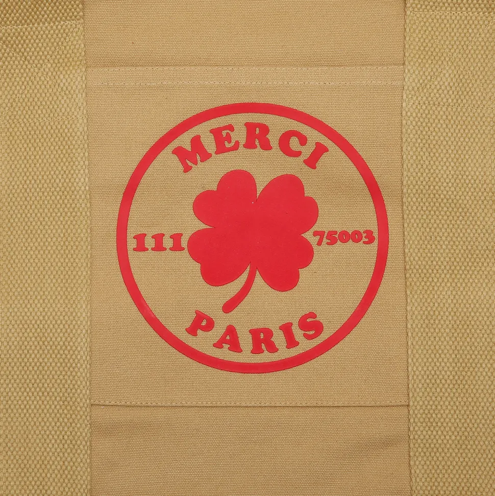 Merci - Sac Weekender en canvas - Beige