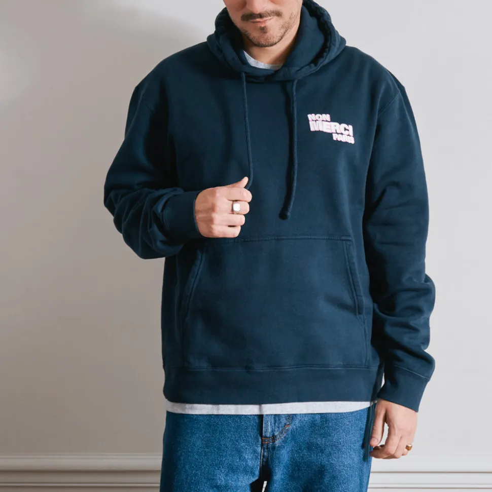 Merci - Sweat Non Merci - Marine