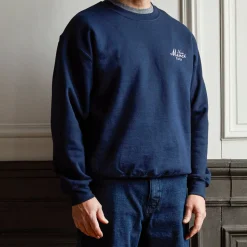 Merci - Sweat unisexe Non Merci "Rive Gauche" - Bleu Marine