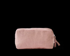 Merci - Trousse en lin lavé - Rose d'Argile