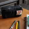 Merci - Trousse en lin lavé - Bleu Encre