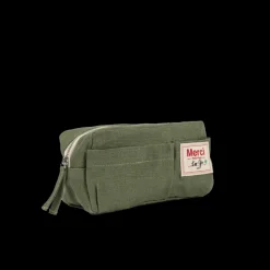 Merci - Trousse en lin lavé - Vert Anduze