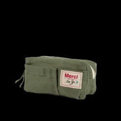 Merci - Trousse en lin lavé - Vert Anduze
