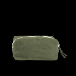 Merci - Trousse en lin lavé - Vert Anduze
