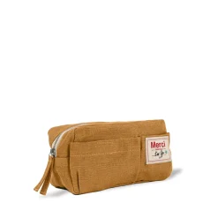 Merci - Trousse en lin lavé - Jaune Asahi