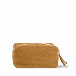 Merci - Trousse en lin lavé - Jaune Asahi
