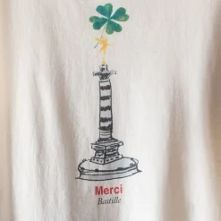 Merci - T-Shirt Bastille - Ecru
