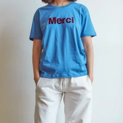 Merci - T-shirt logo Merci - Bleu