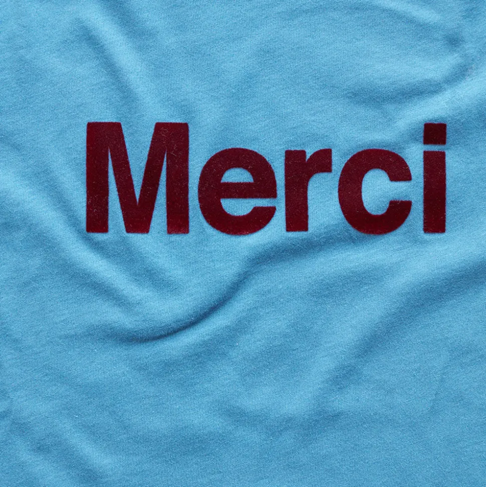 Merci - T-shirt logo Merci - Bleu