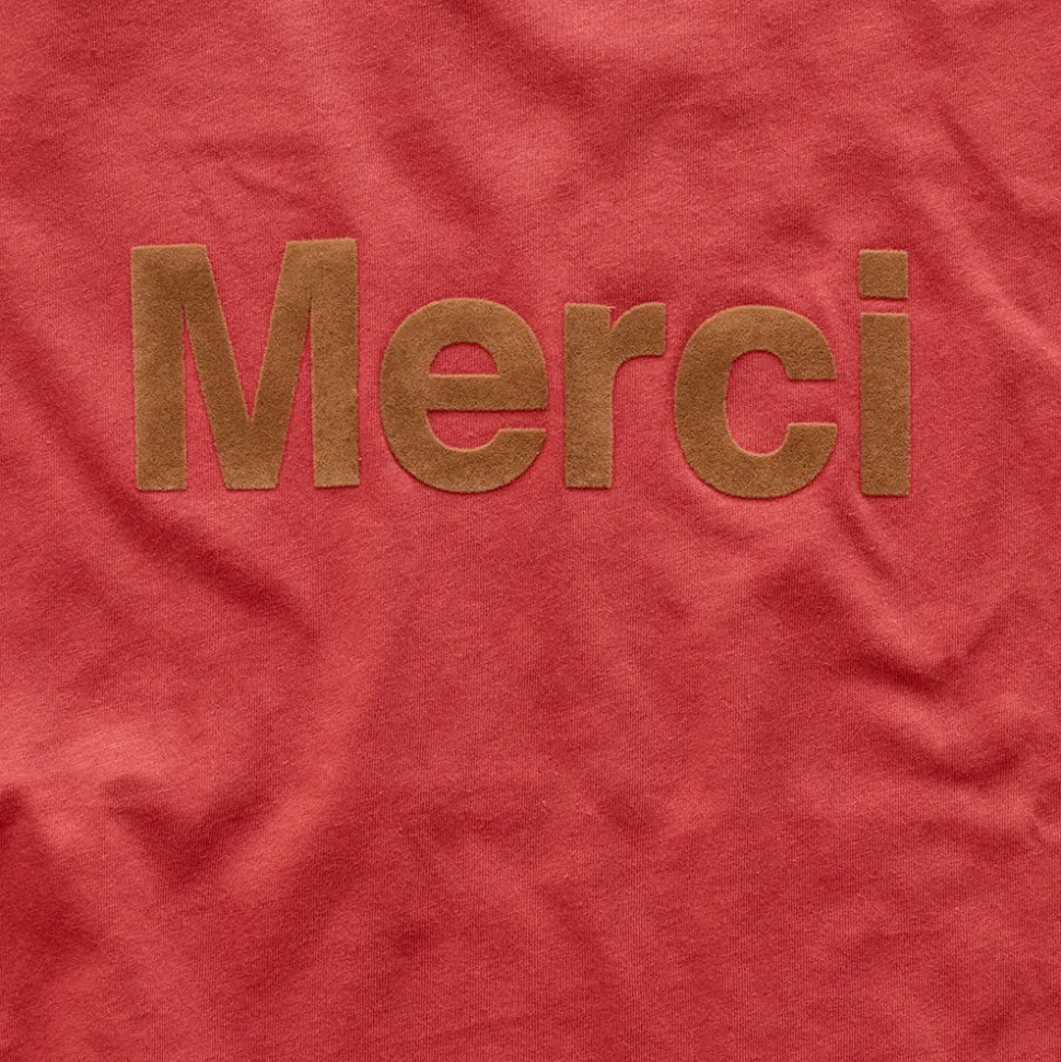 Merci - T-shirt logo Merci - Rouge