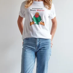 Merci - T-Shirt Monsieur Non Merci - Blanc