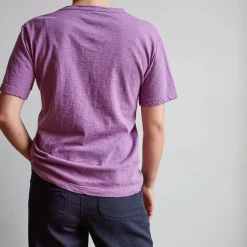 Merci - T-shirt uni en coton - Violet