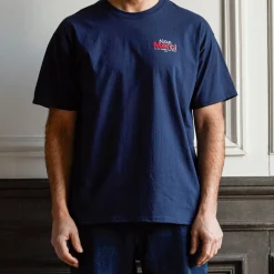 Merci - T-Shirt unisexe Non Merci "Rive Droite" - Bleu Marine
