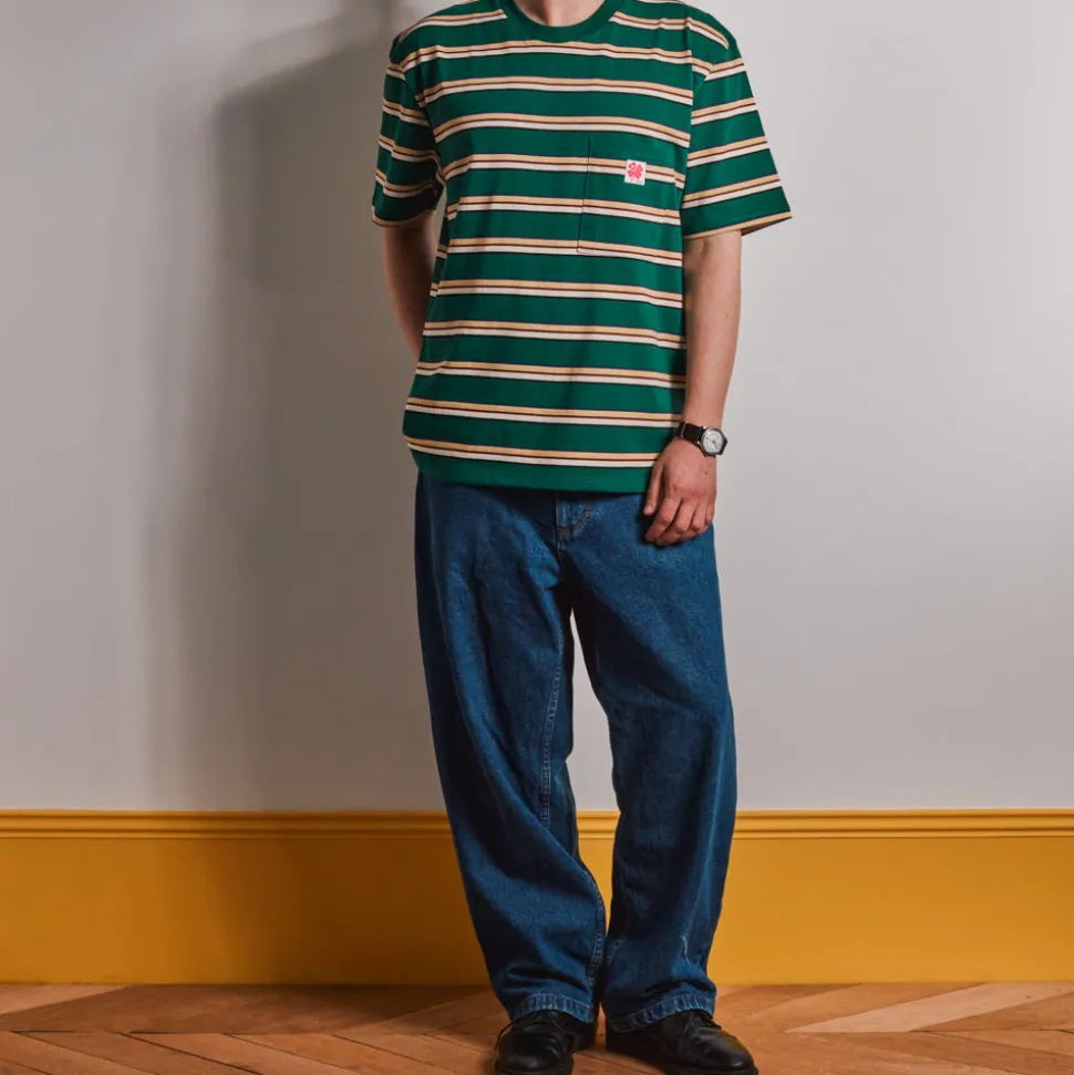 Merci - T-Shirt Vadim Stripes - Vert