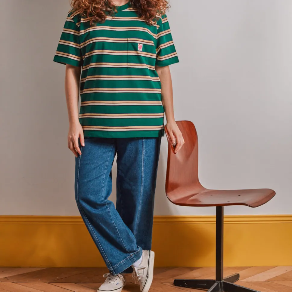 Merci - T-Shirt Vadim Stripes - Vert
