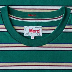 Merci - T-Shirt Vadim Stripes - Vert