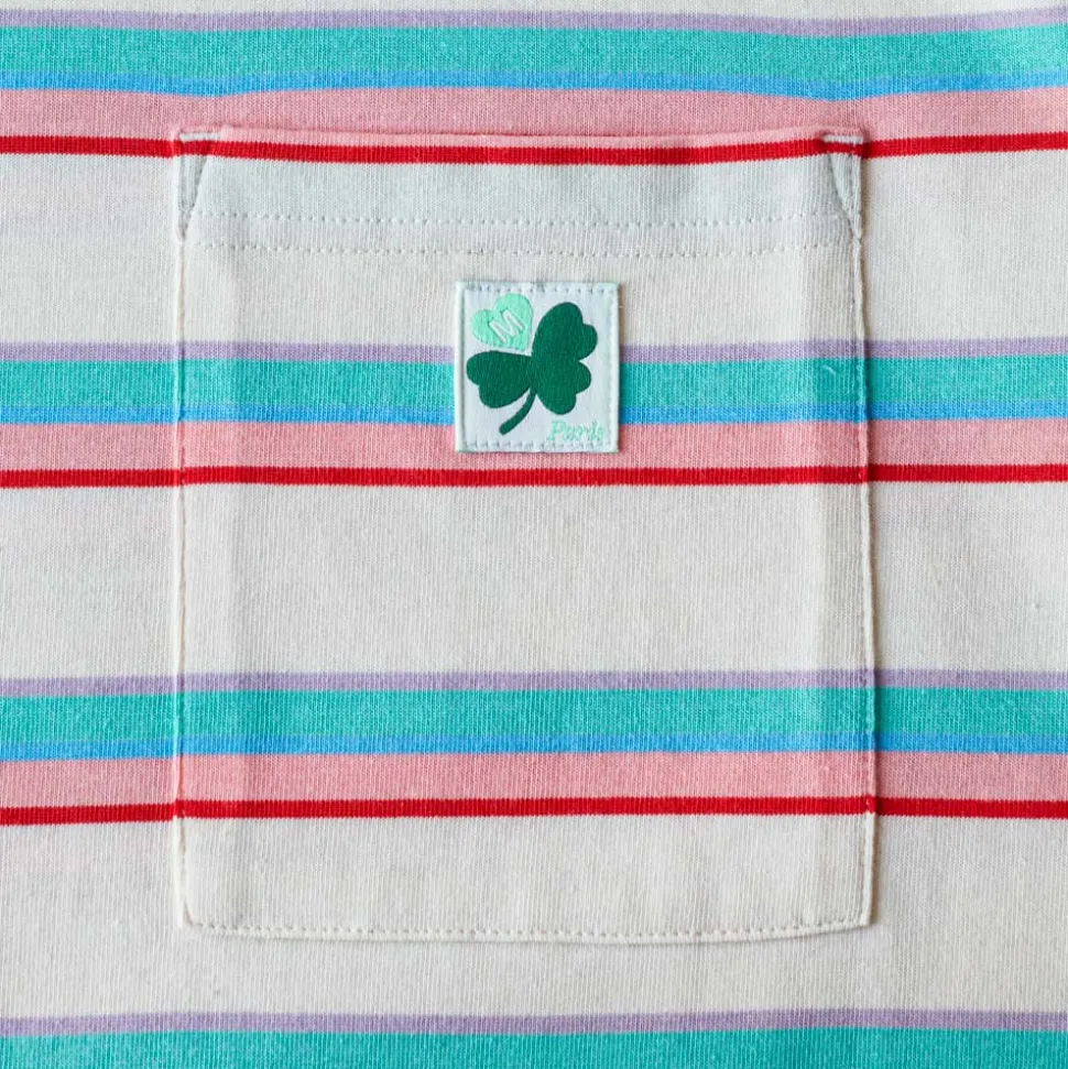 Merci - T-Shirt Vadim Stripes - Rose