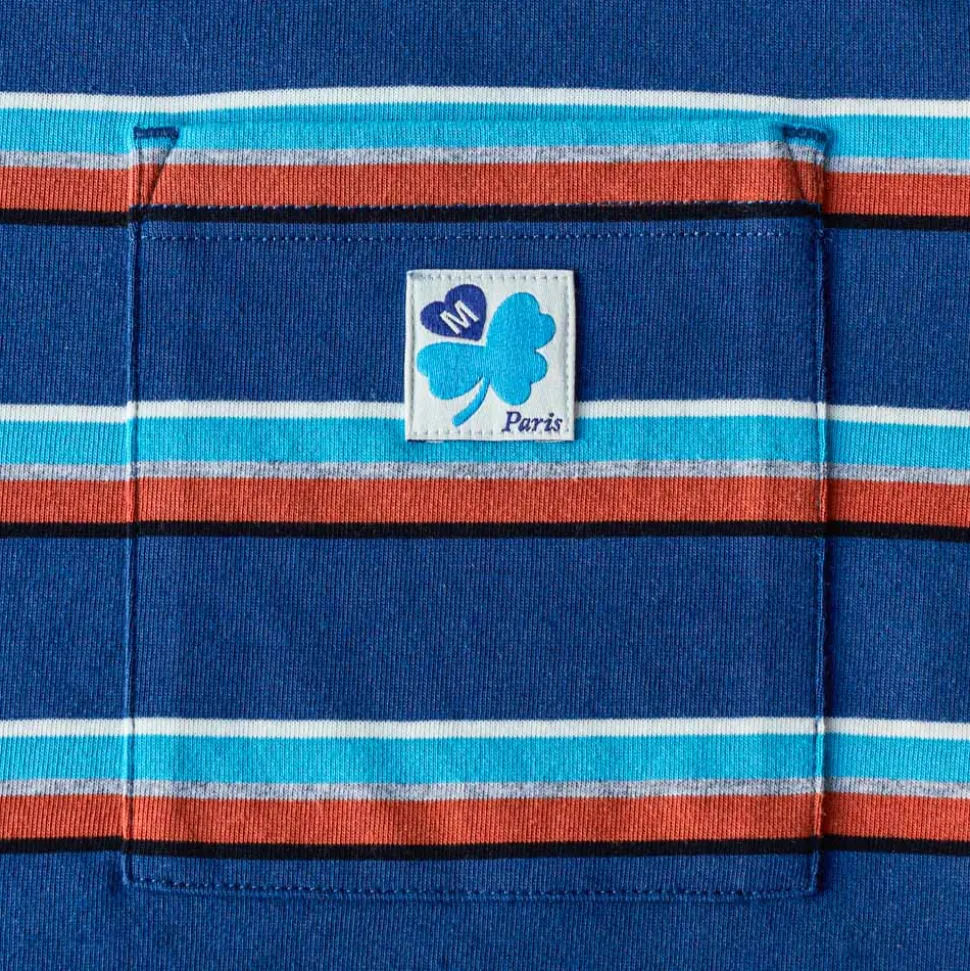 Merci - T-Shirt Vadim Stripes - Marine