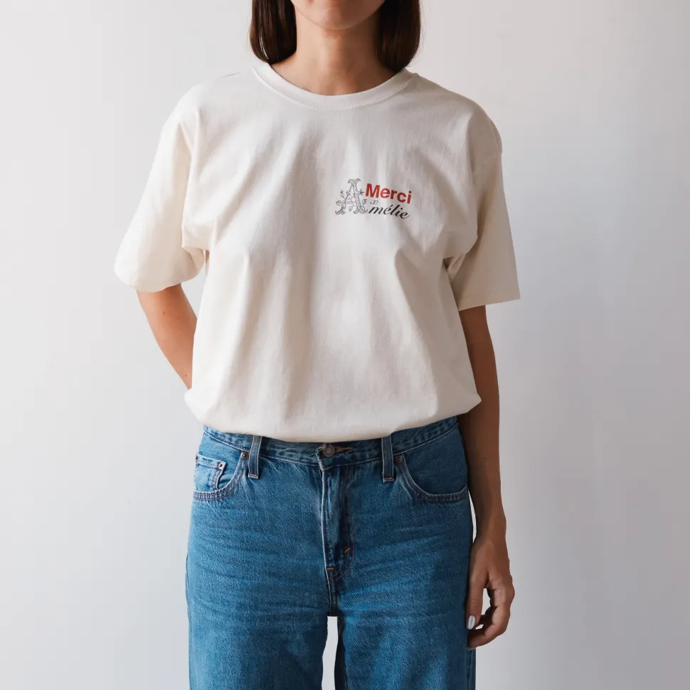 Merci x Amélie Grataloup - T-Shirt - Ecru