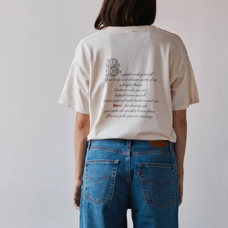 Merci x Amélie Grataloup - T-Shirt - Ecru