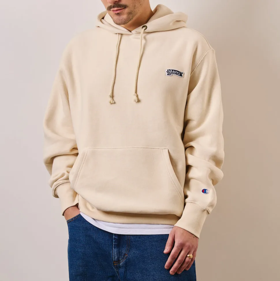 Merci x Champion - Sweat à Capuche - Beige