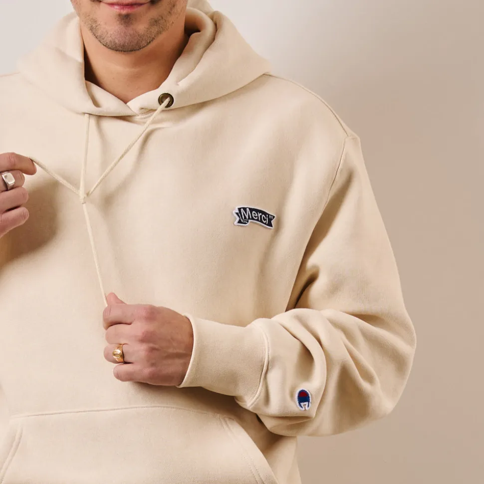 Merci x Champion - Sweat à Capuche - Beige