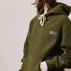 Merci x Champion - Sweat à Capuche - Olive