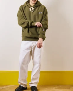 Merci x Champion - Sweat à Capuche - Olive