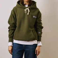 Merci x Champion - Sweat à Capuche - Olive