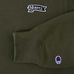 Merci x Champion - Sweat à Capuche - Olive